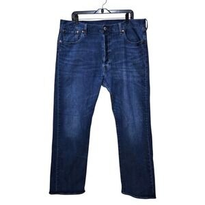 Levis Jeans‎ 501 Mens 40x32 Blue Premium Big E Button Fly Pants Denim Stretch